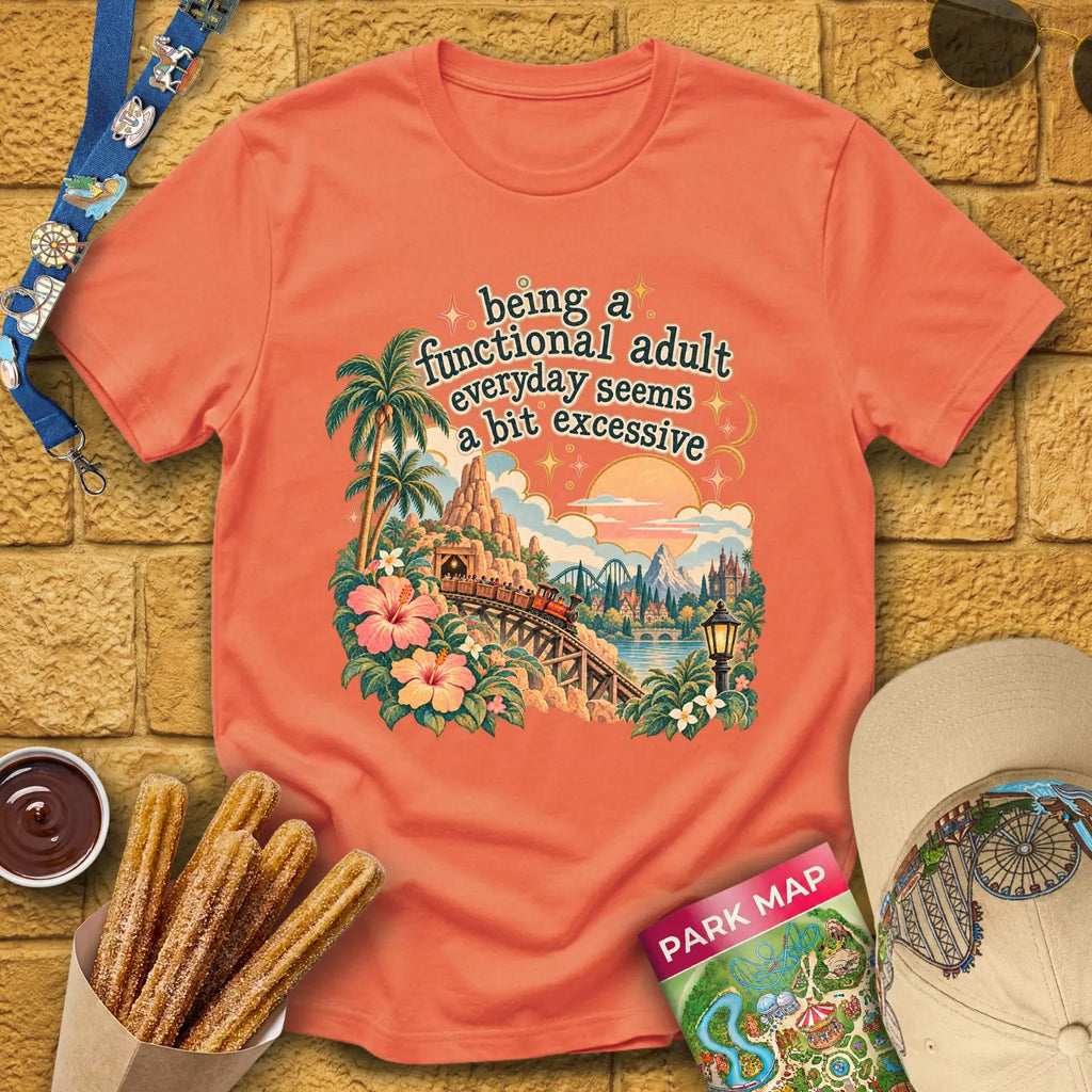 Functional Adult [FairyBoho] T-Shirt for Theme Park Fans (Heather Orange)