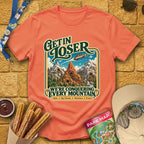 Get In Loser Mountains [Poster] T-Shirt for Theme Park Fans (Heather Orange)