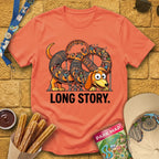 Long Story Dog [Comic] T-Shirt for Theme Park Fans (Heather Orange)