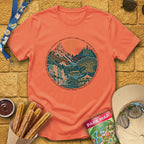 Parklandia [LineArt] T-Shirt for Theme Park Fans (Heather Orange)