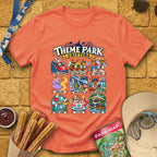Theme Park Critters [Comic] T-Shirt for Theme Park Fans (Heather Orange)