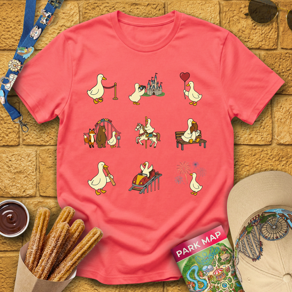 Theme Park Goose [Grid] T-Shirt