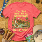 Fix Your Problems [Boho] T-Shirt for Theme Park Fans (Coral Silk)