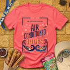 Here For AC Rides [30sPoster] T-Shirt for Theme Park Fans (Coral Silk)