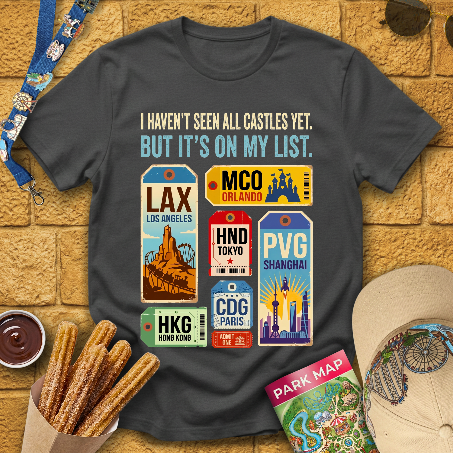 Castles On My List [Tags] T-Shirt