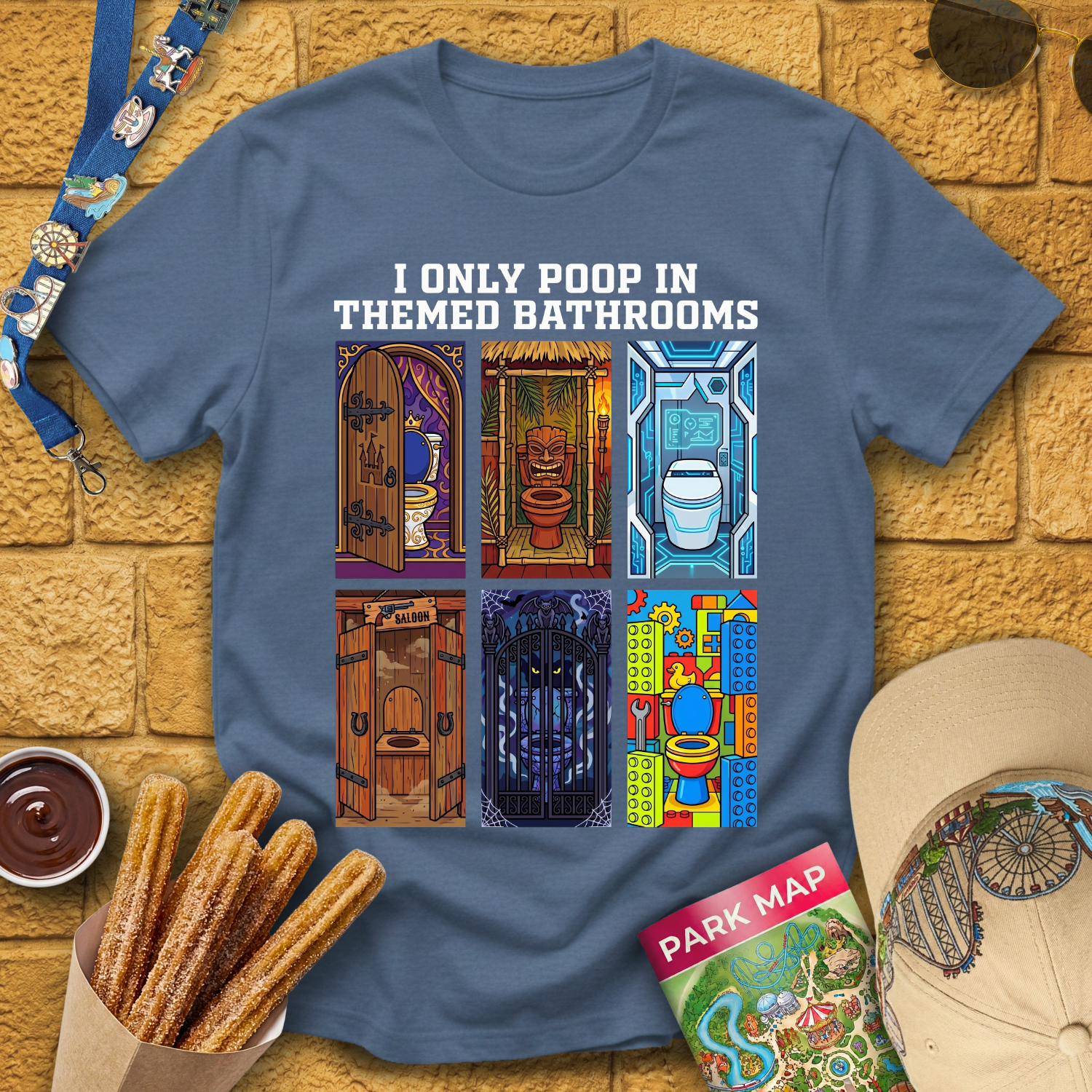Poop In Themed Bathrooms [Comic] T-Shirt