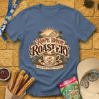 Rope Drop Roastery [Vintage] T-Shirt for Theme Park Fans (Heather Indigo)