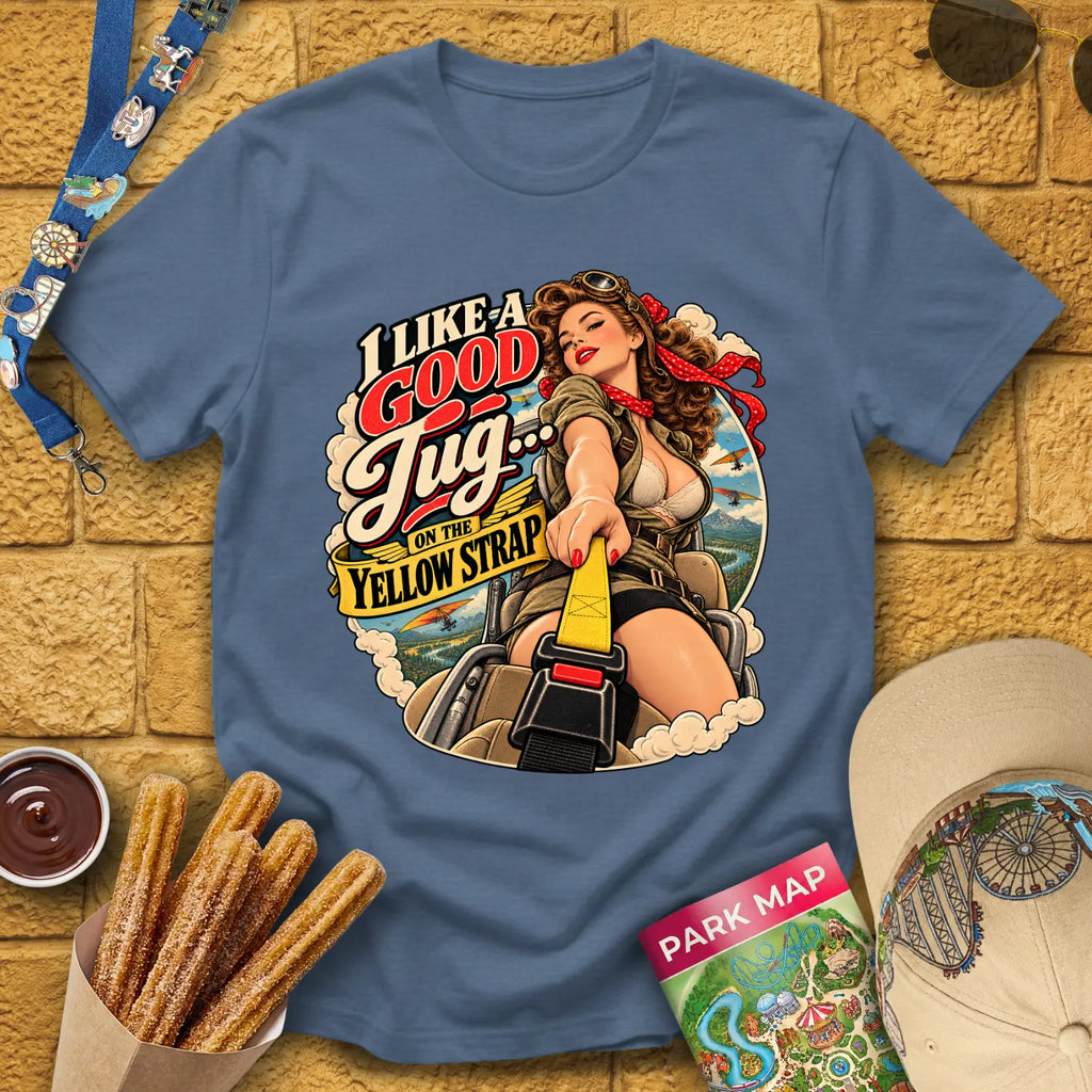 Yellow Strap Tug [RetroBadge] T-Shirt