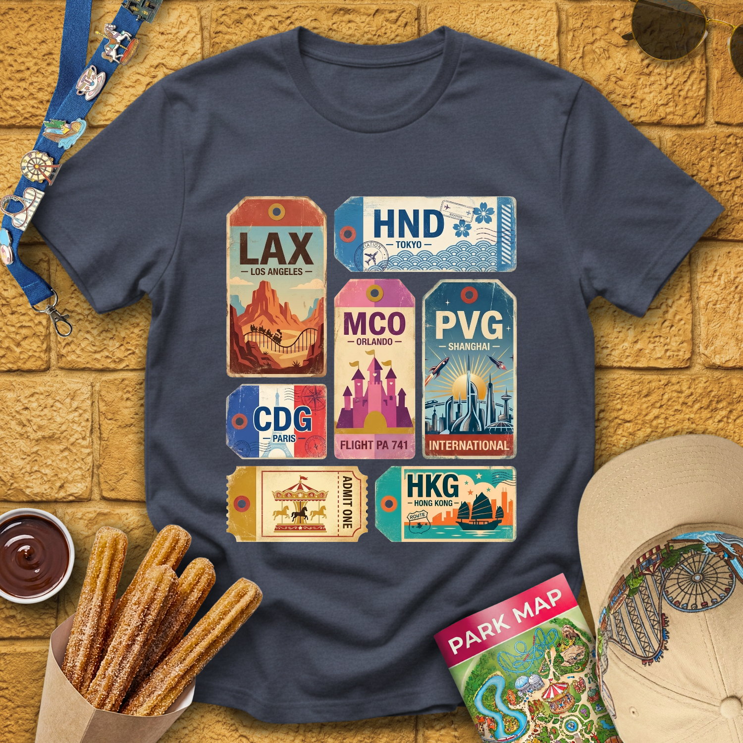 Luggage Tags [Retro] T-Shirt