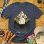 Everest Yeti [LinoCut] T-Shirt for Theme Park Fans (Heather Navy)