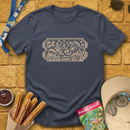 Theme Park Ticket [Doodle] T-Shirt for Theme Park Fans (Heather Navy)