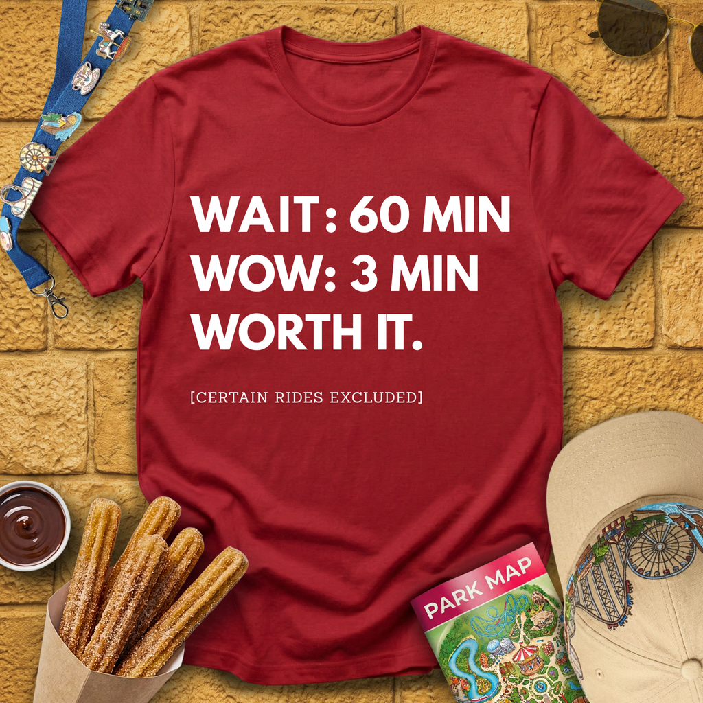 Wait: 60min. Wow: 3min... T-Shirt