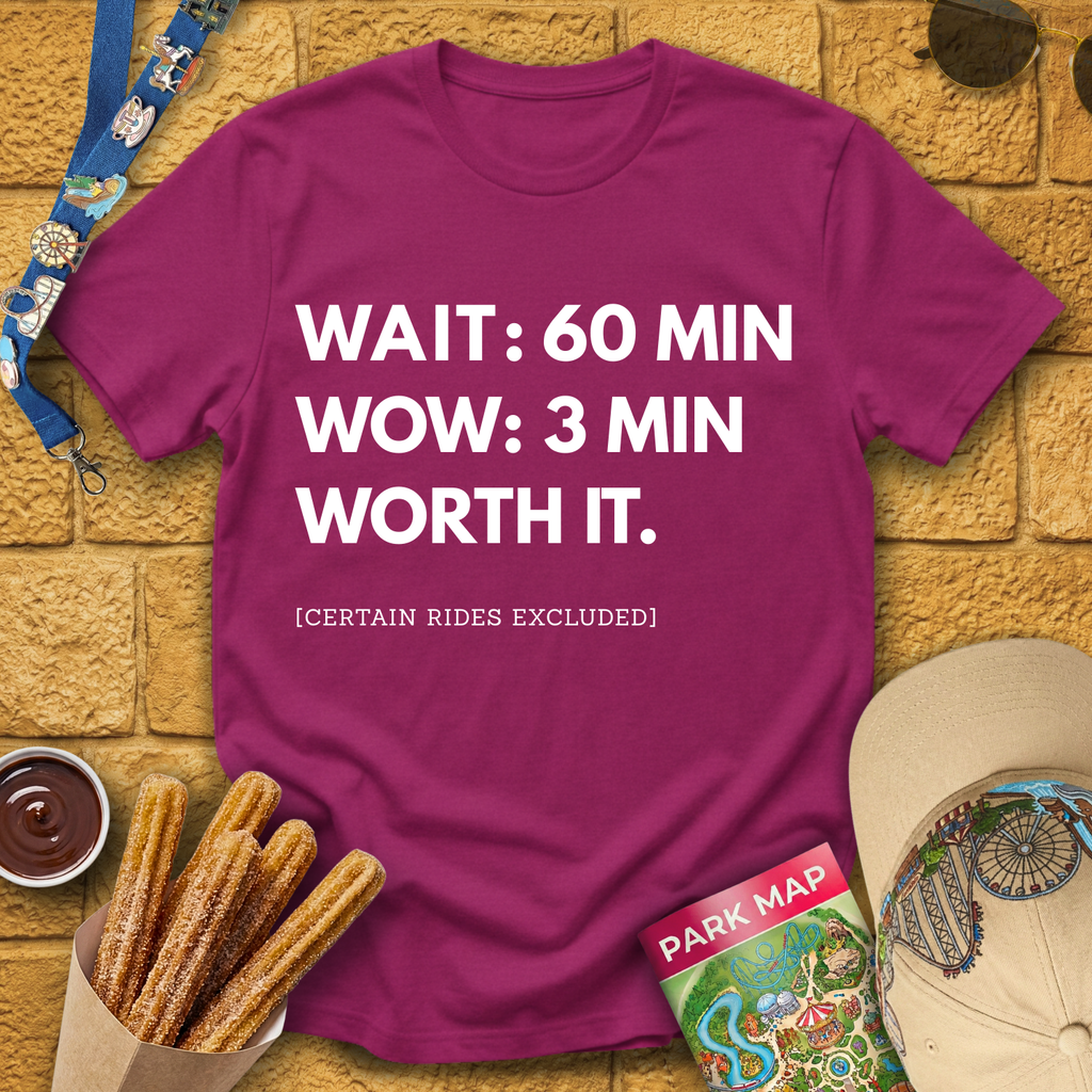 Wait: 60min. Wow: 3min... T-Shirt