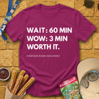 Wait: 60min. Wow: 3min... T-Shirt