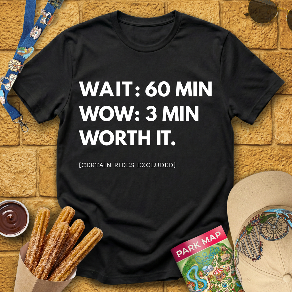 Wait: 60min. Wow: 3min... T-Shirt