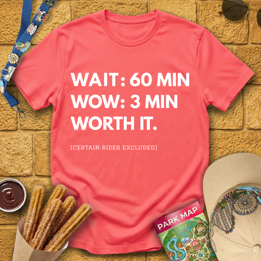Wait: 60min. Wow: 3min... T-Shirt