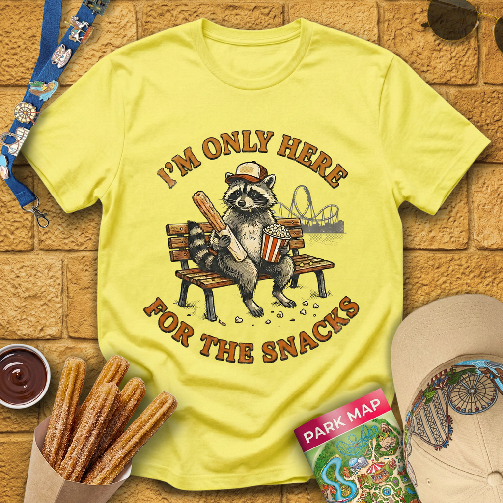 Here For Snacks [Racoon] T-Shirt