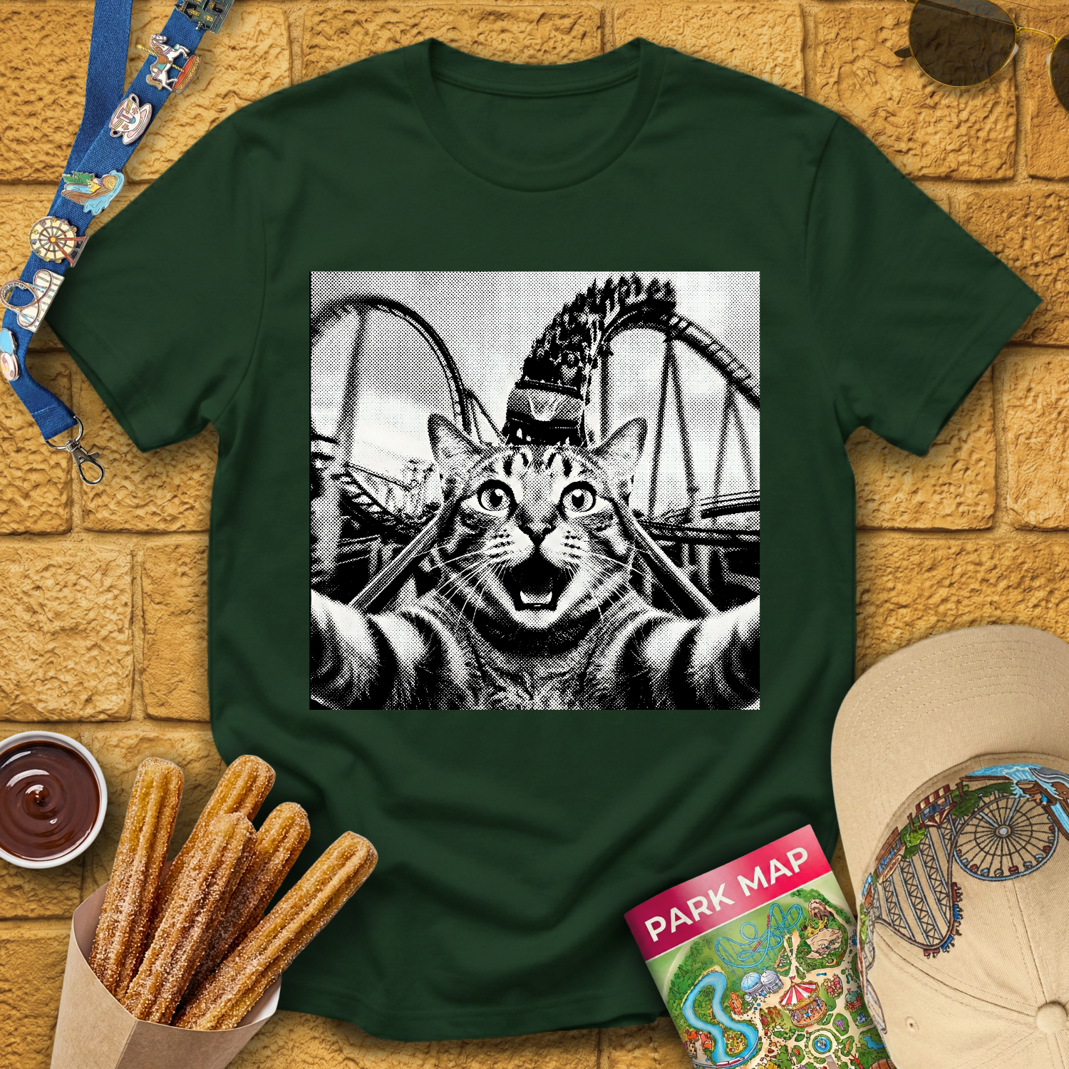 Cat Coaster Selfie T-Shirt