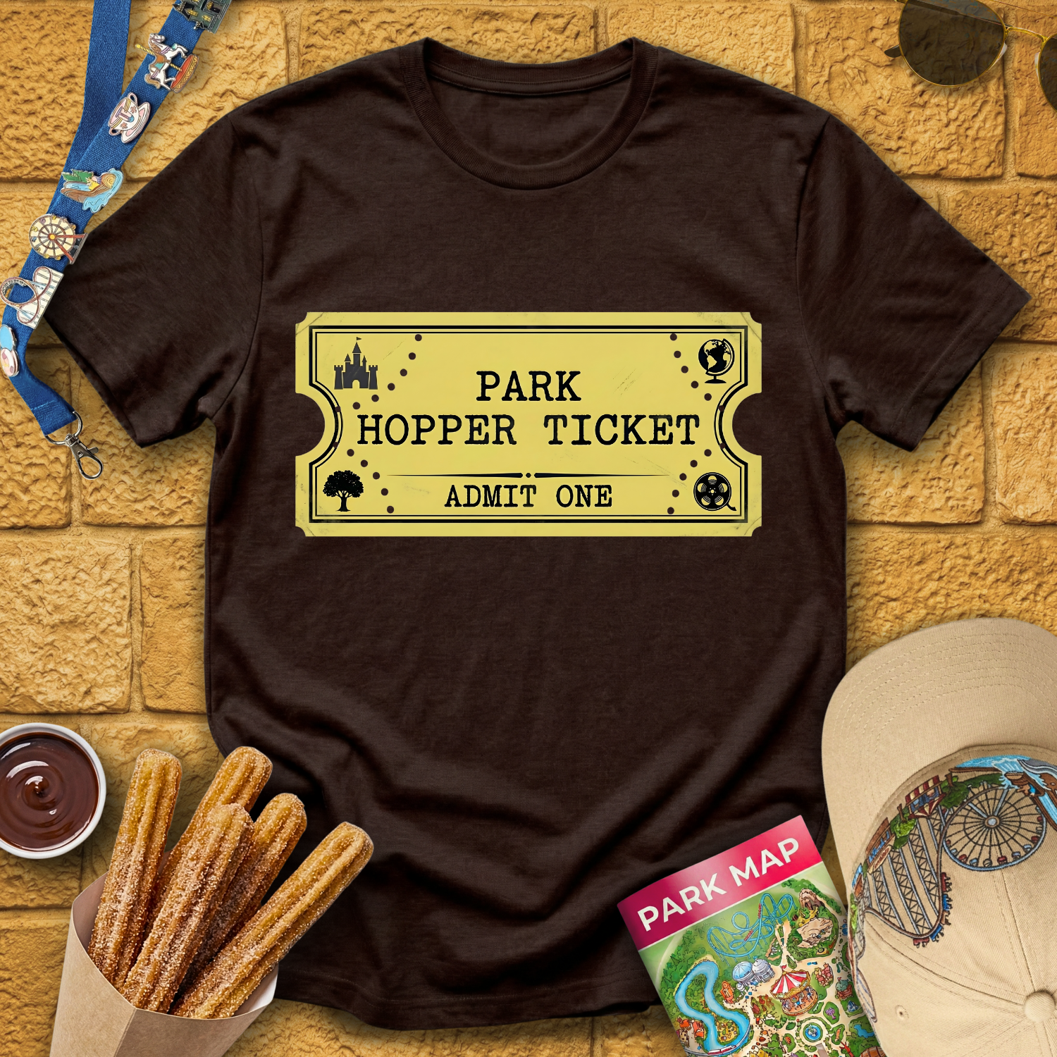 Park Hopper Ticket [Golden] T-Shirt