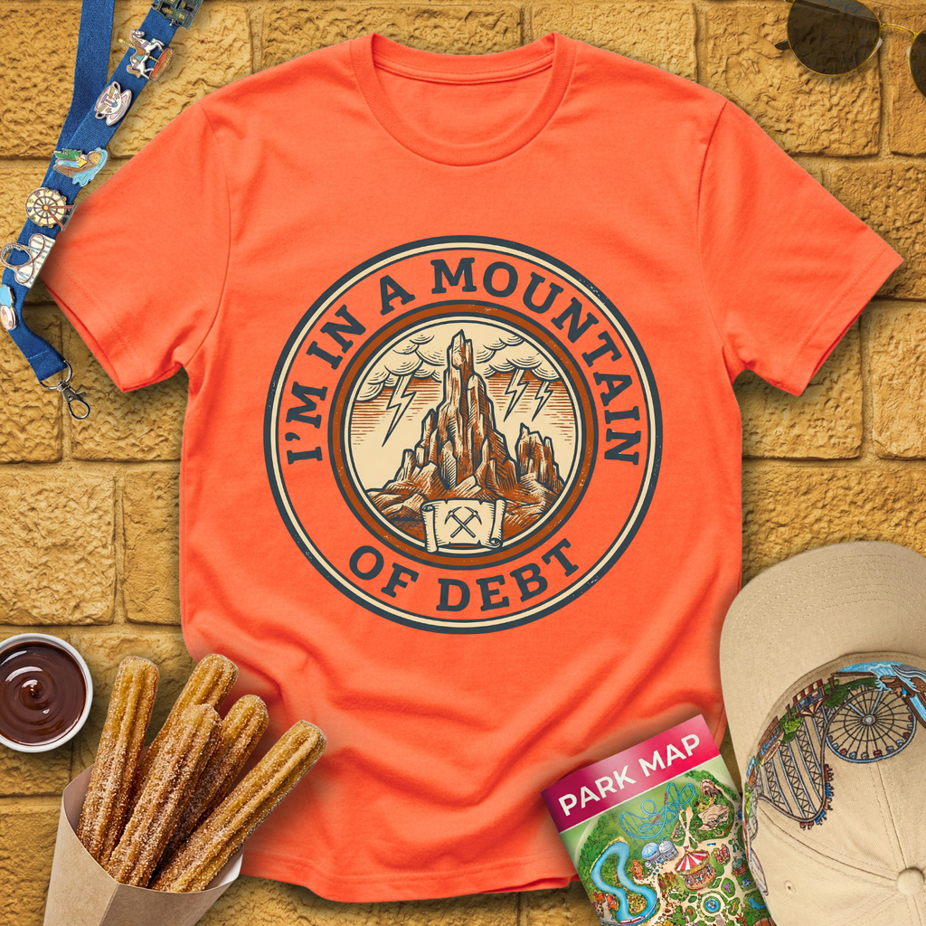 Mountain Of Debt [Badge] T-Shirt