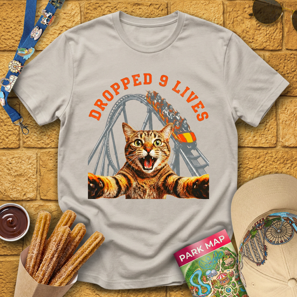 Cat Dropped 9 Lives T-Shirt