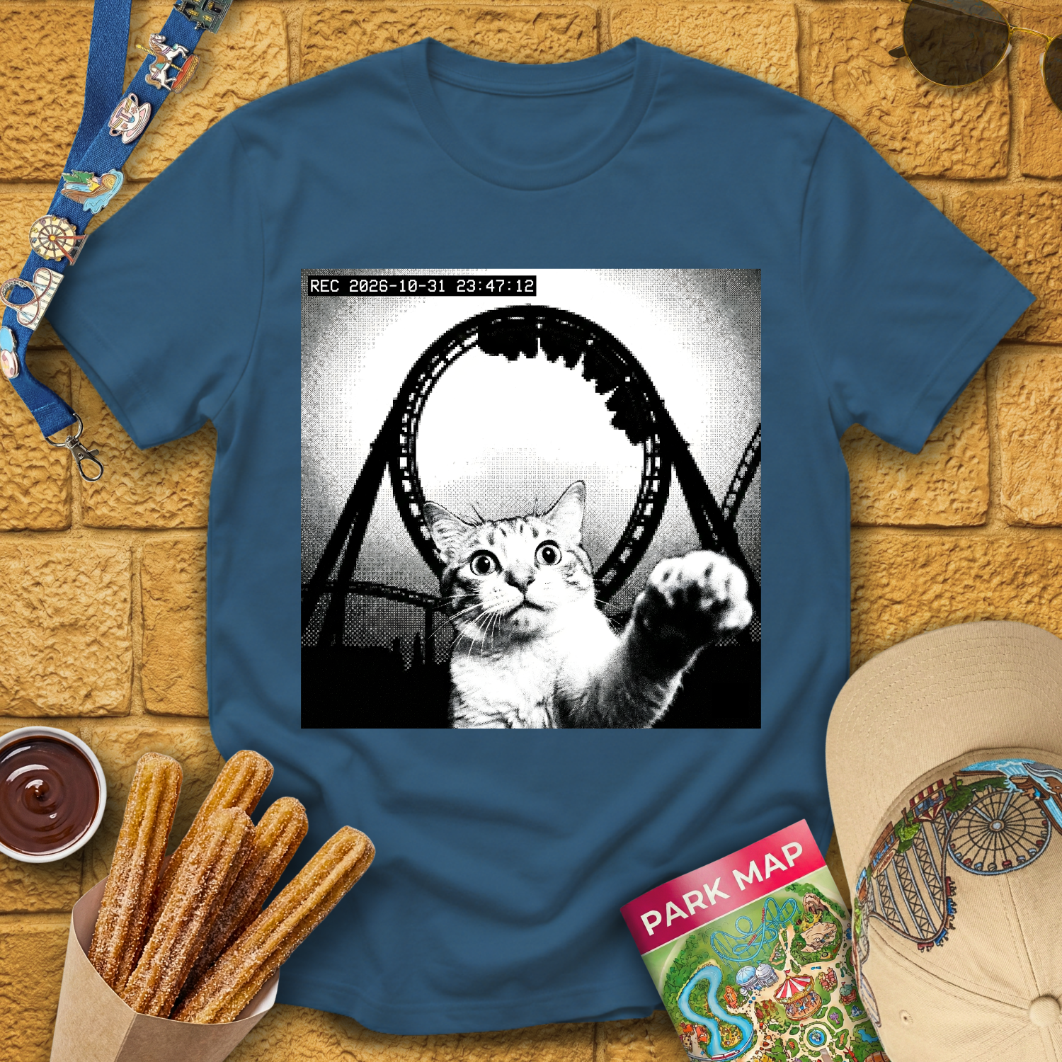 Cat Coaster CCTV T-Shirt