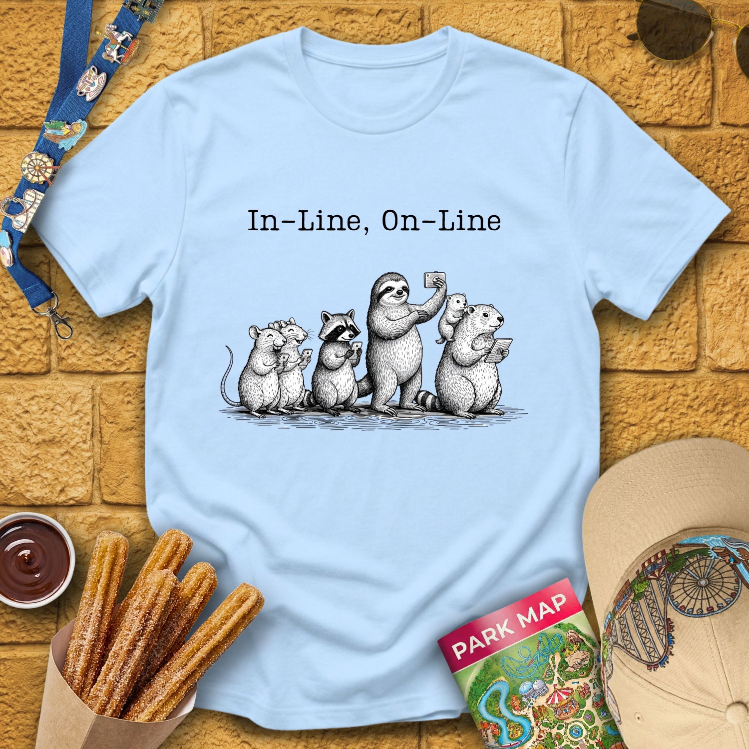 In Line, On-Line T-Shirt