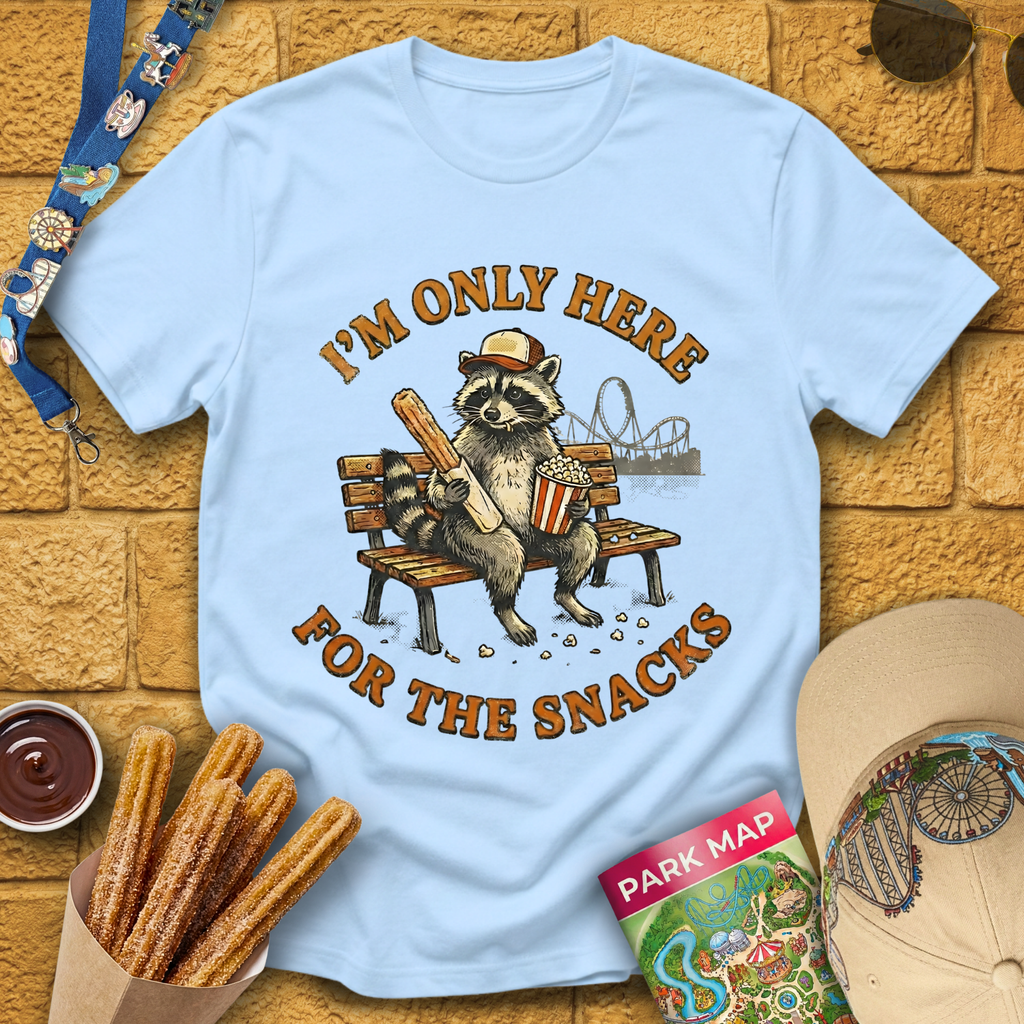 Here For Snacks [Racoon] T-Shirt