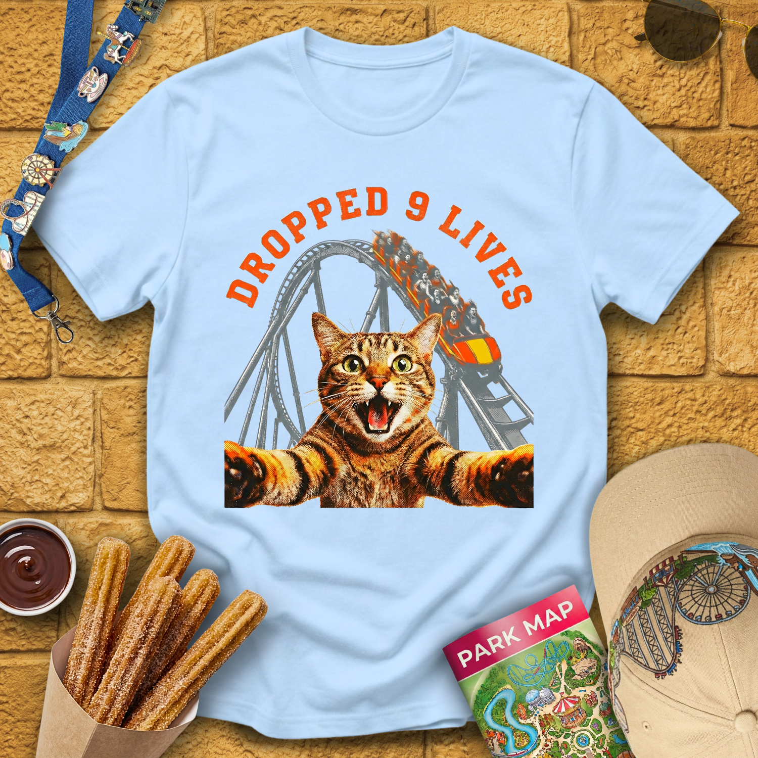 Cat Dropped 9 Lives T-Shirt