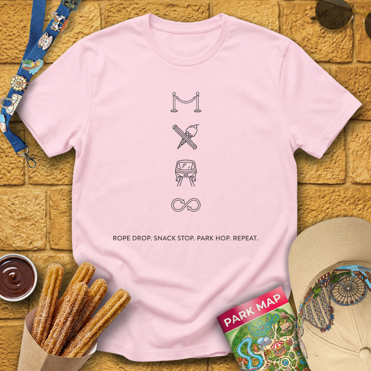 Rope Drop. Snack... [Sleek] T-Shirt