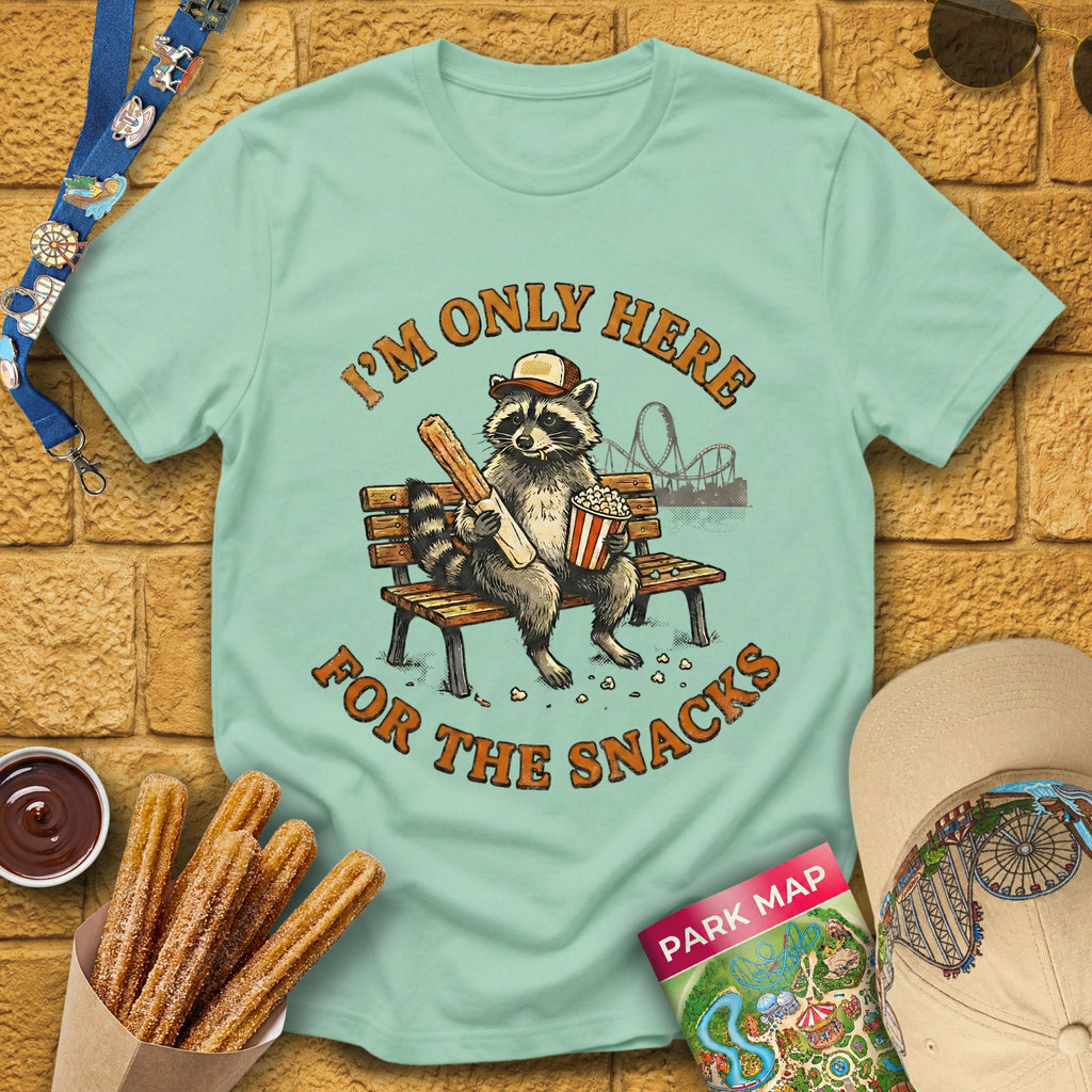 Here For Snacks [Racoon] T-Shirt