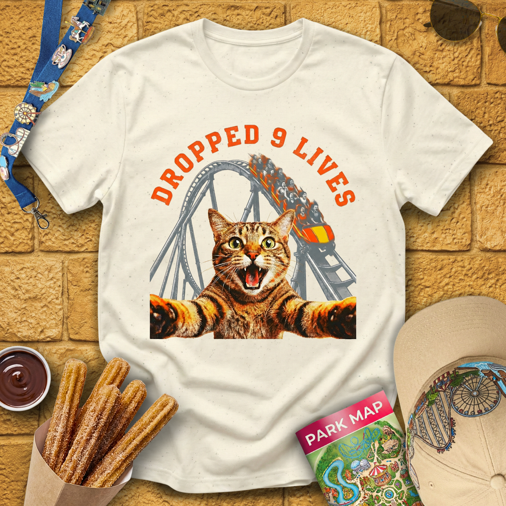 Cat Dropped 9 Lives T-Shirt