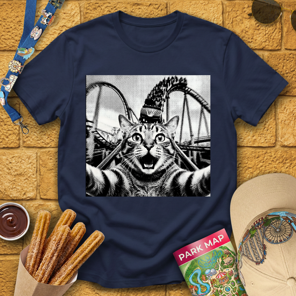 Cat Coaster Selfie T-Shirt