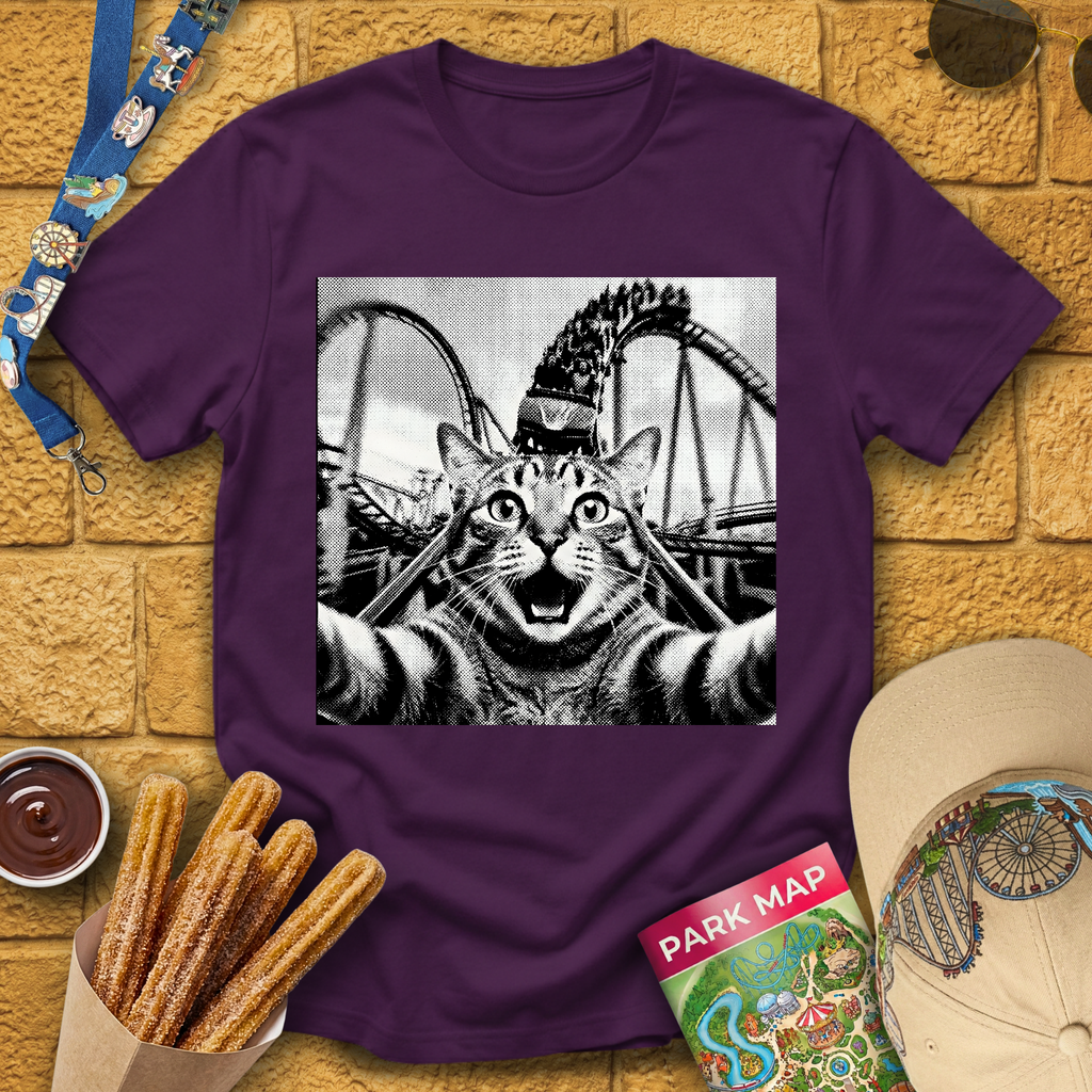 Cat Coaster Selfie T-Shirt