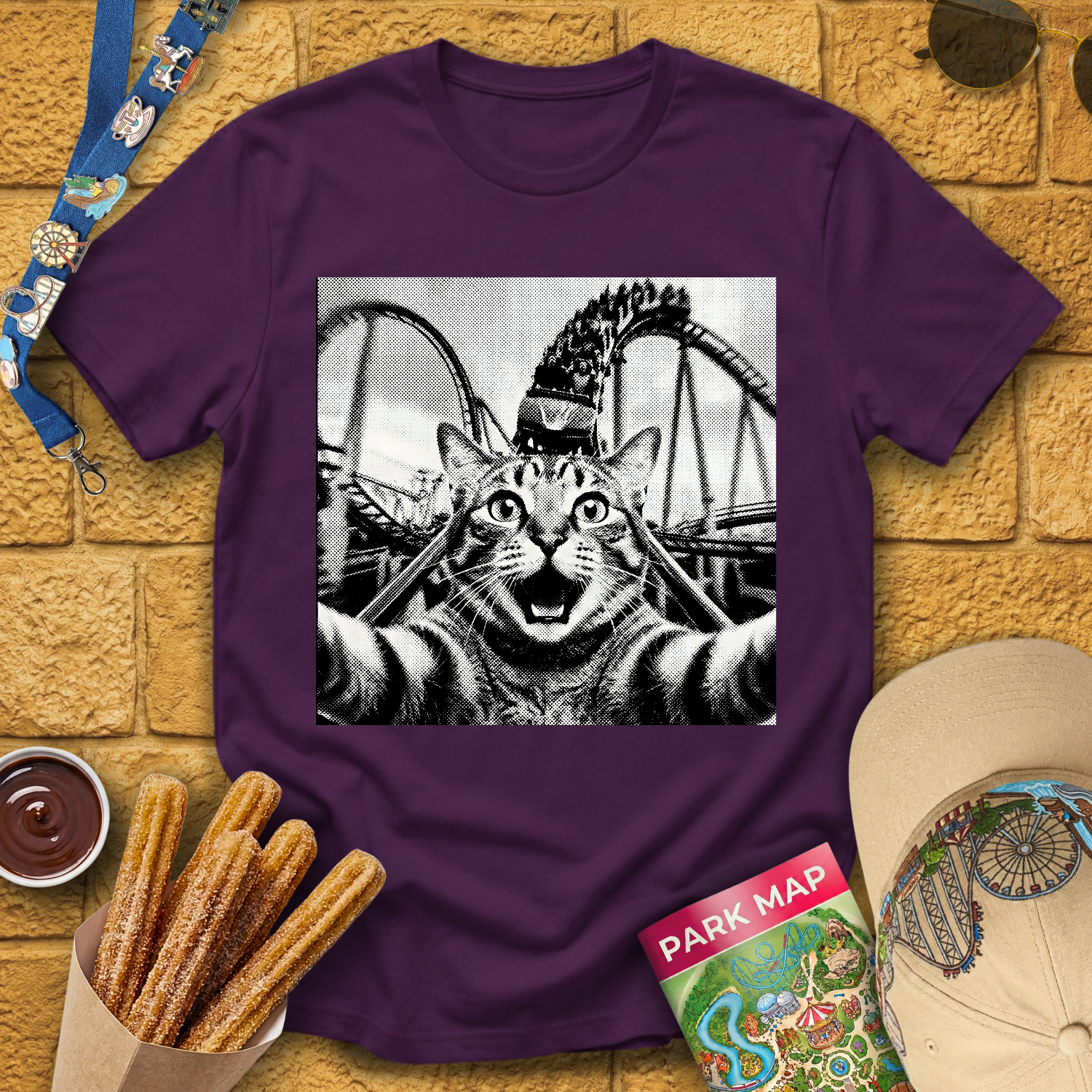 Cat Coaster Selfie T-Shirt