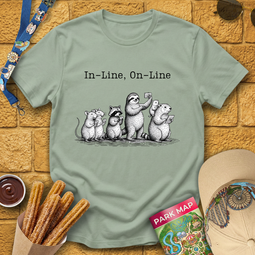 In Line, On-Line T-Shirt