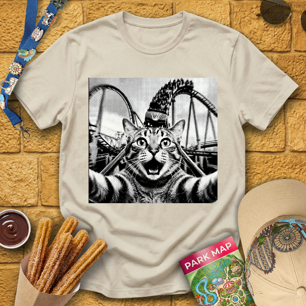 Cat Coaster Selfie T-Shirt