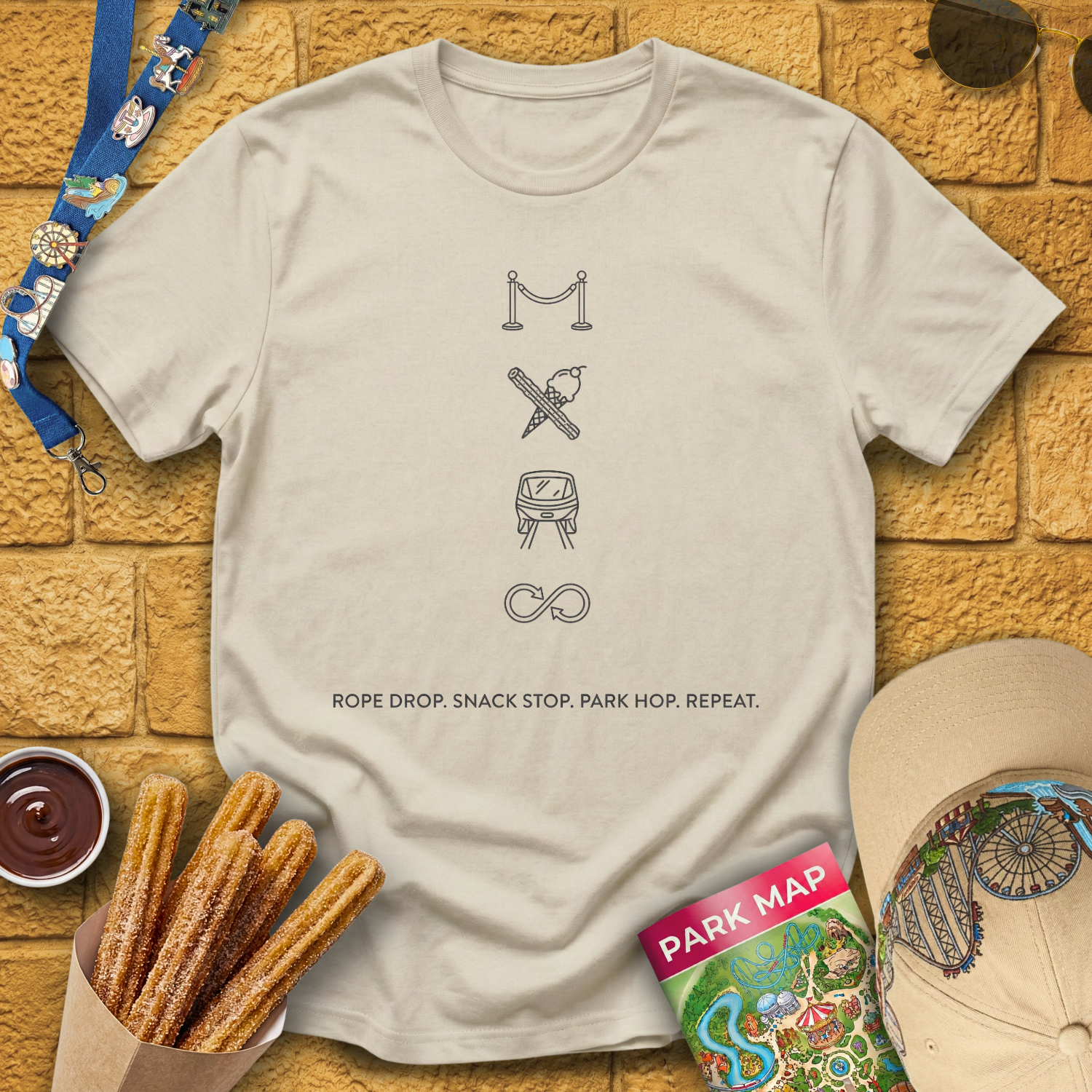 Rope Drop. Snack... [Sleek] T-Shirt