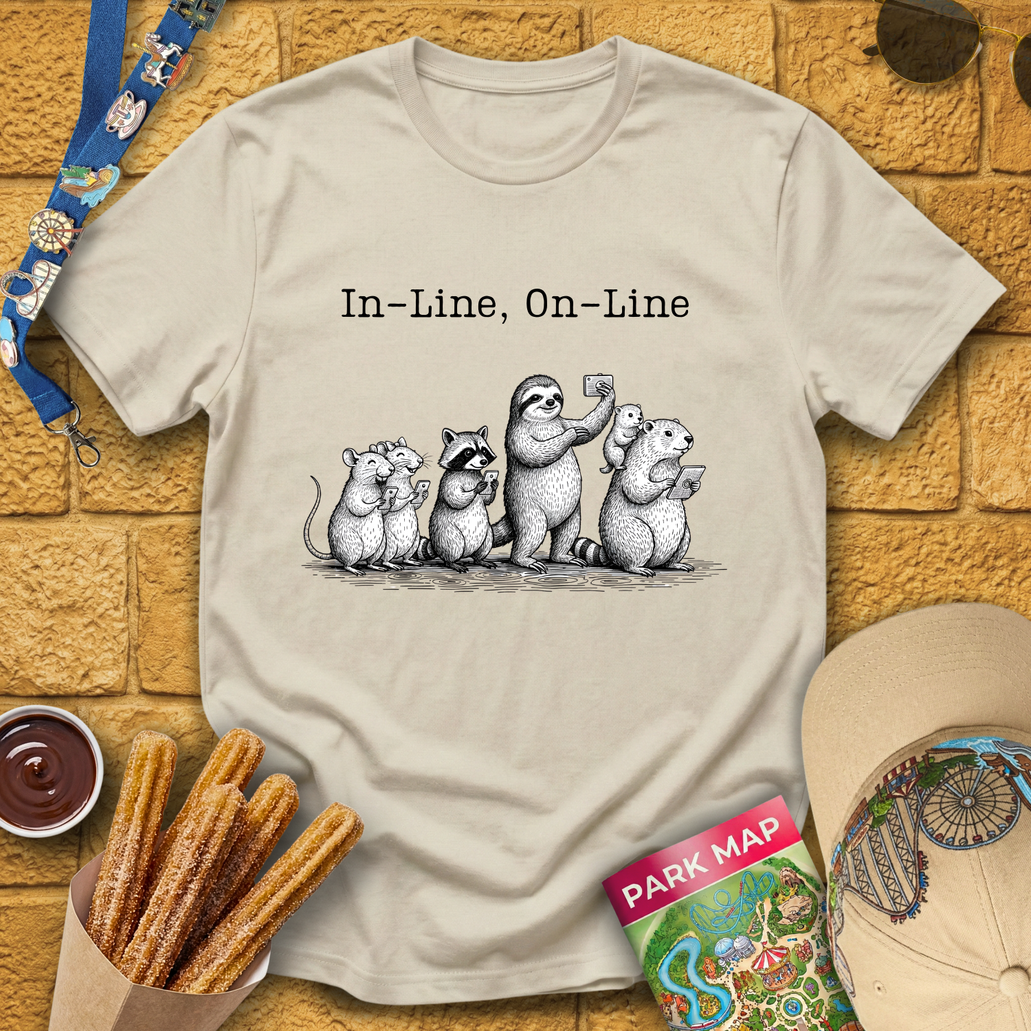 In Line, On-Line T-Shirt