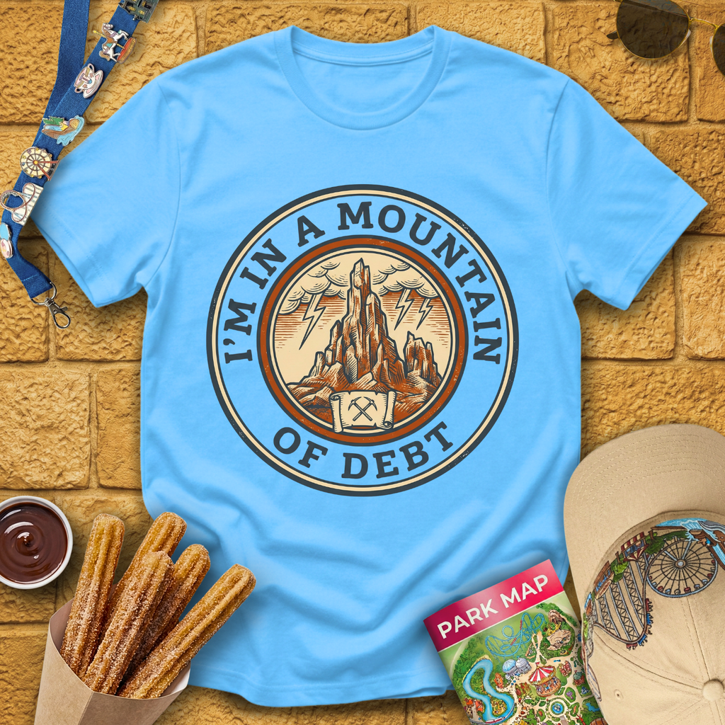 Mountain Of Debt [Badge] T-Shirt
