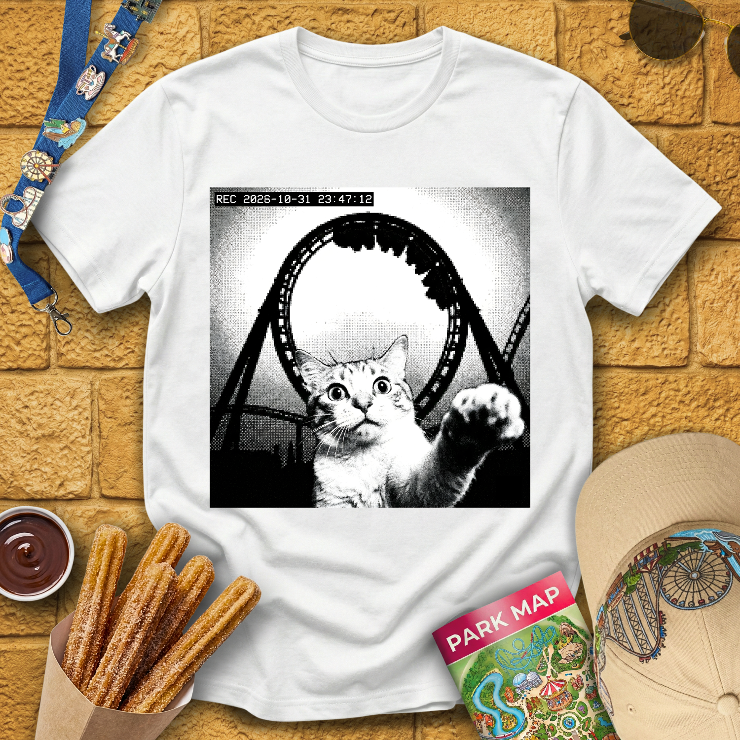 Cat Coaster CCTV T-Shirt
