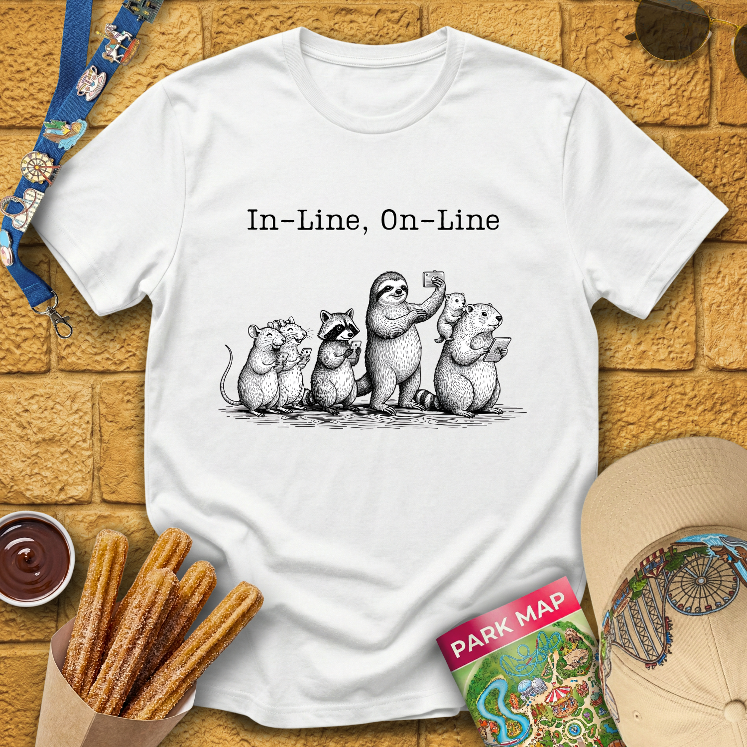 In Line, On-Line T-Shirt