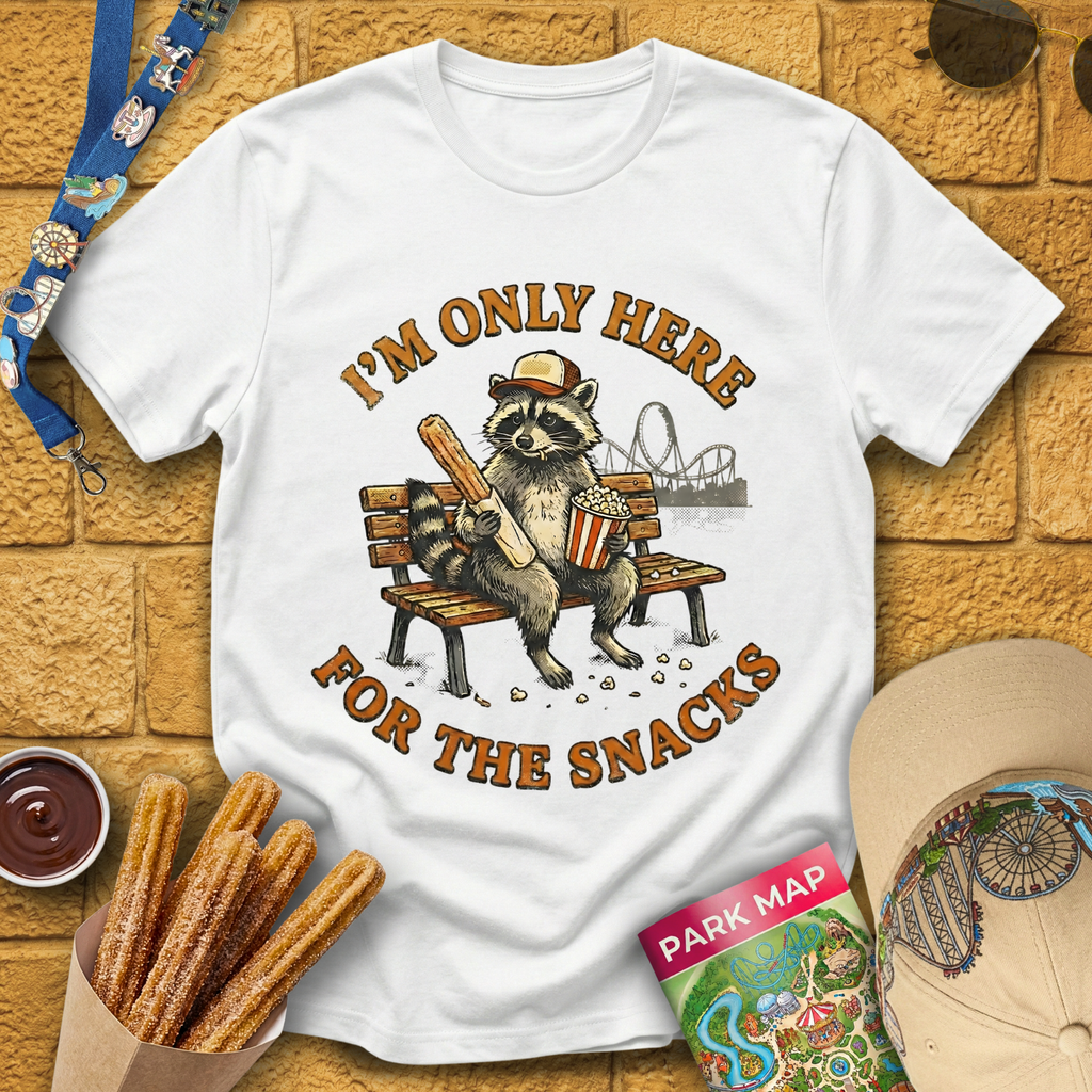 Here For Snacks [Racoon] T-Shirt